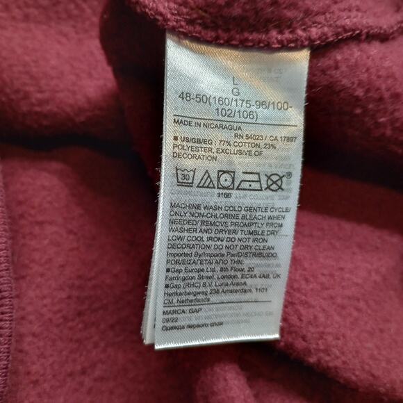 GAP Logo Men’s Large Pullover Fleece Sweatshirt Hoodie - Picture 6 of 7